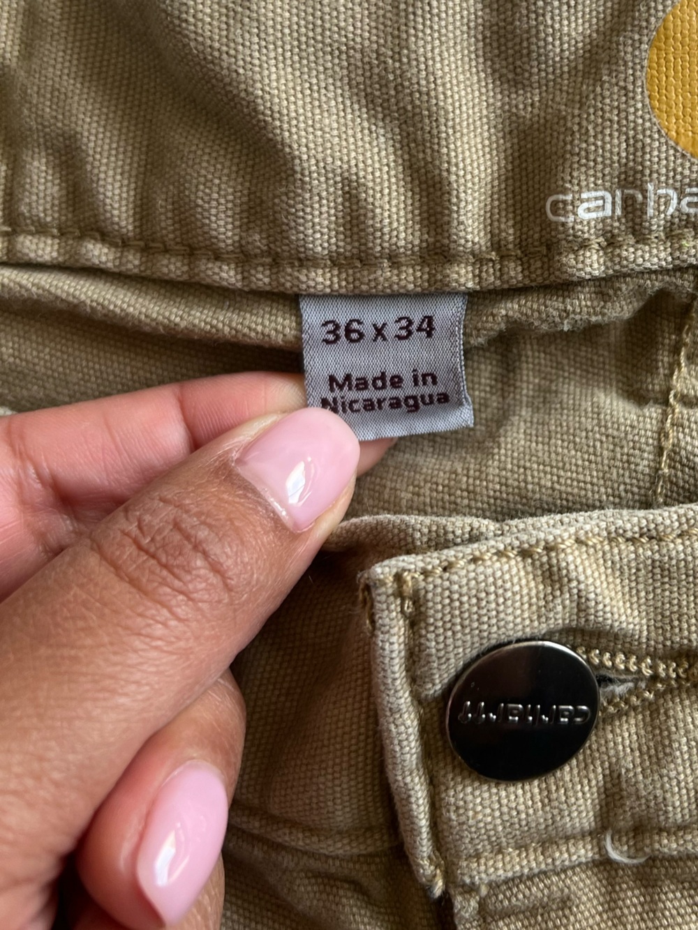 Carhartt Relaxed Fit Men’s Chino Pants in Khaki size 36X34 - Picture 6 of 10